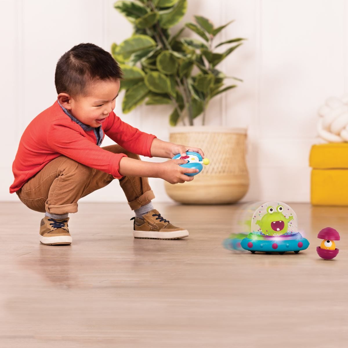 Space-themed remote control bumper car