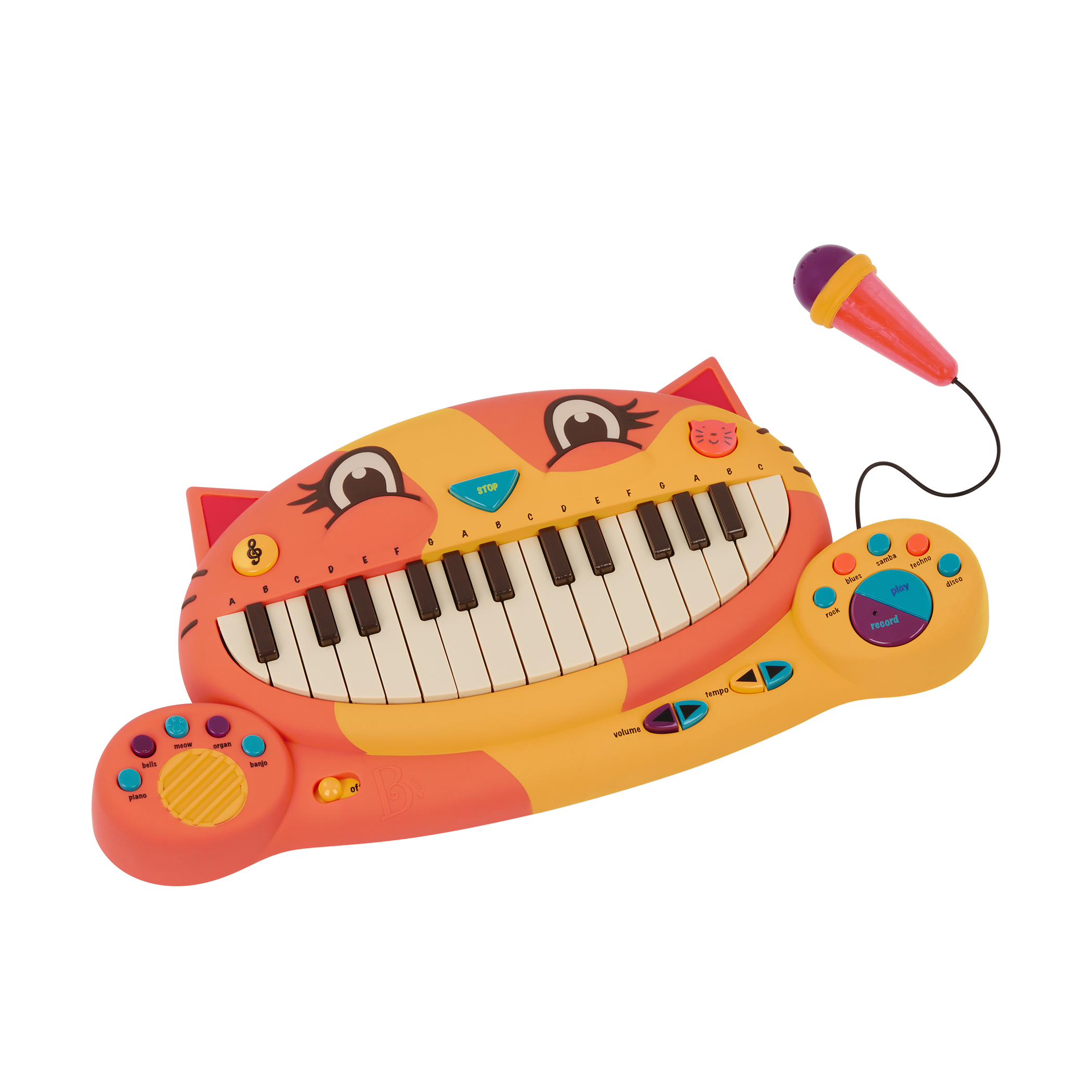 Interactive cat piano and microphone