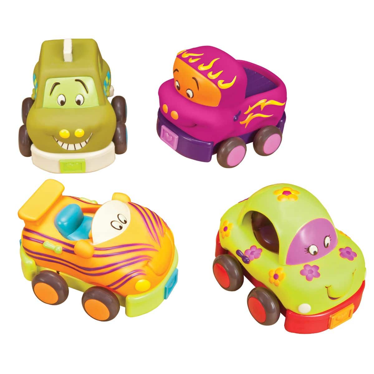 4 Pull-Back Toy Vehicles