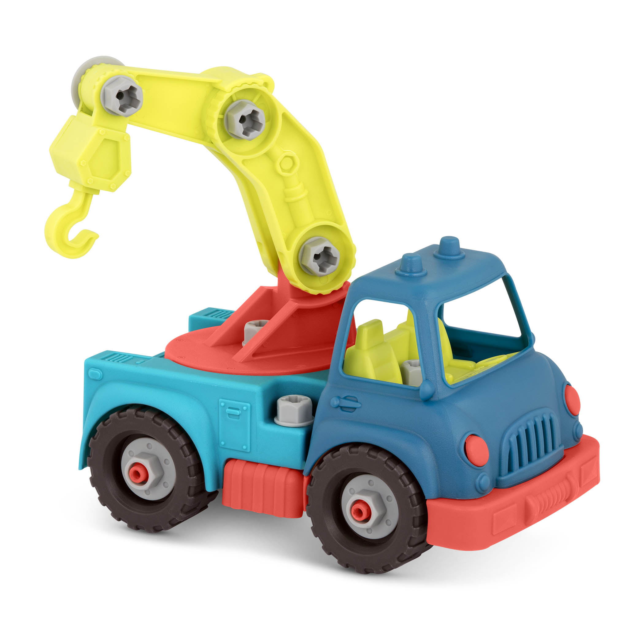 Take-apart crane truck.